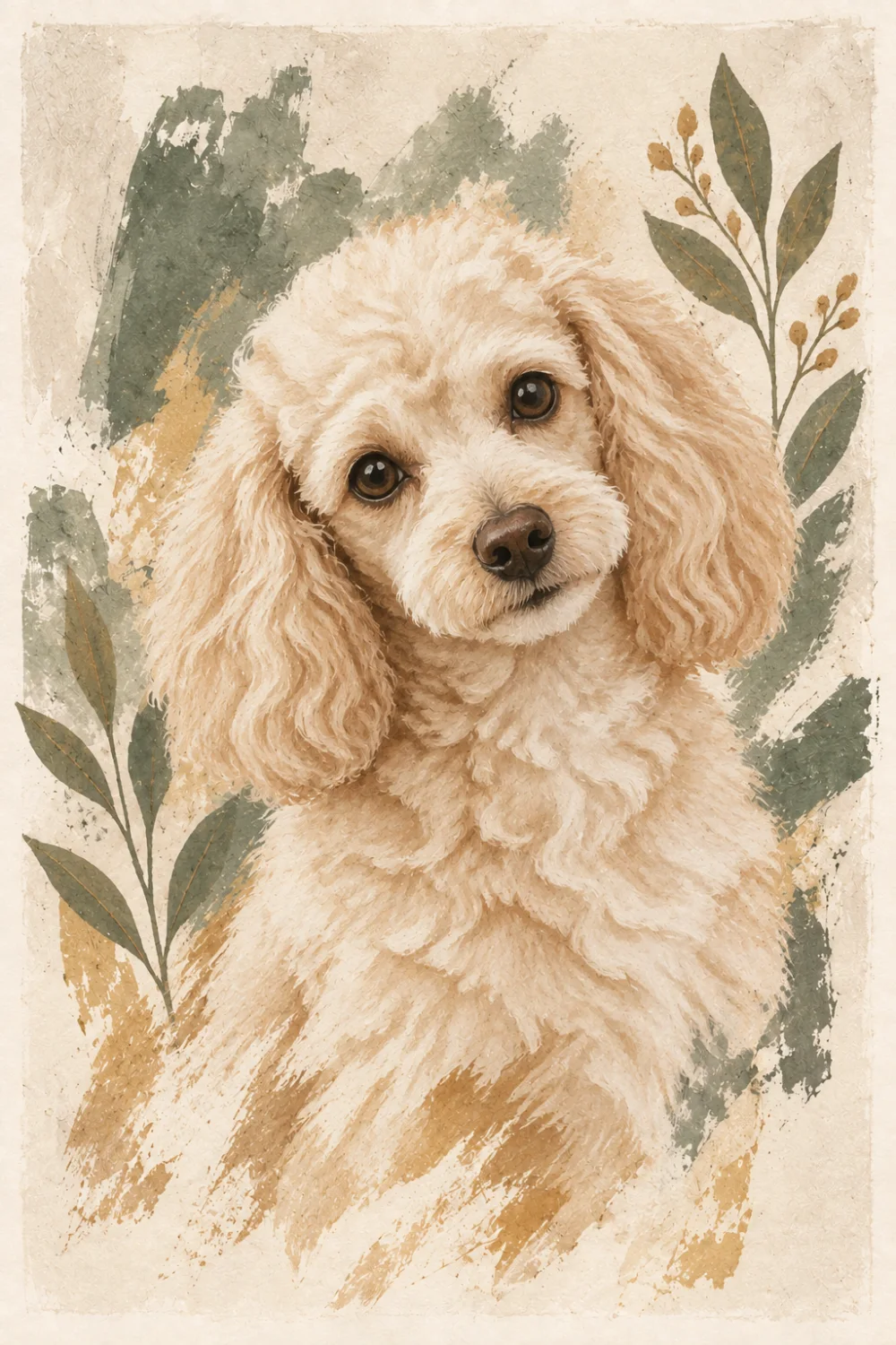 Soft cream curls and a curious little face.
